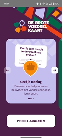 grote voedselkaart app